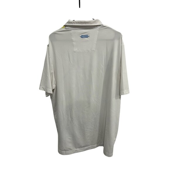 Carnoustie Performance Golf Polo Shirt White Sz Large Plaid Short Sleeve Active - Picture 2 of 9